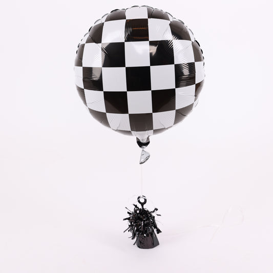 Checkerboard Round Foil Balloon, 18in