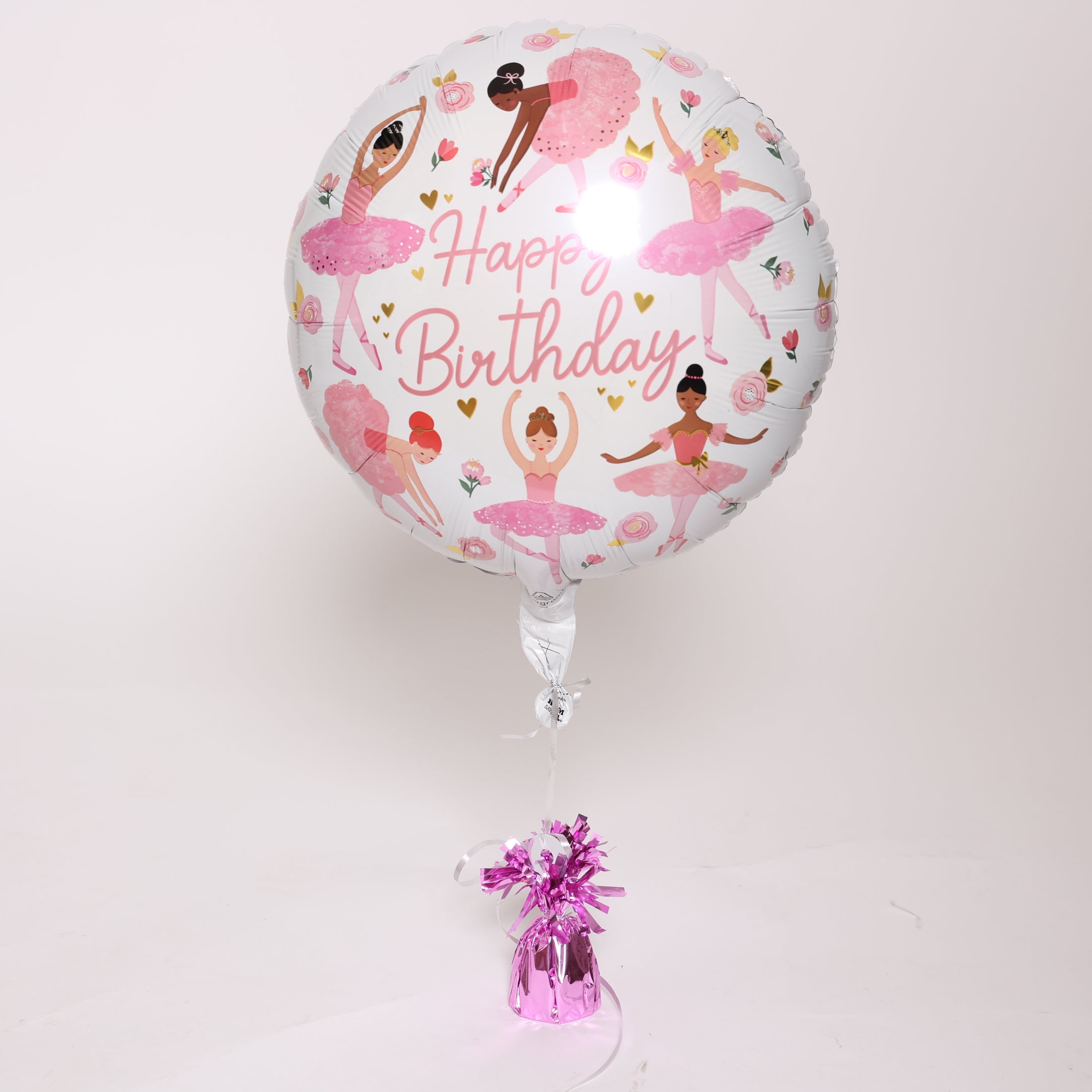 Happy Birthday Ballerina Balloon, 18in