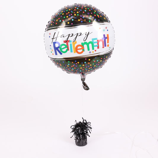 Happy Retirement Confetti Round Foil Balloon, 18in