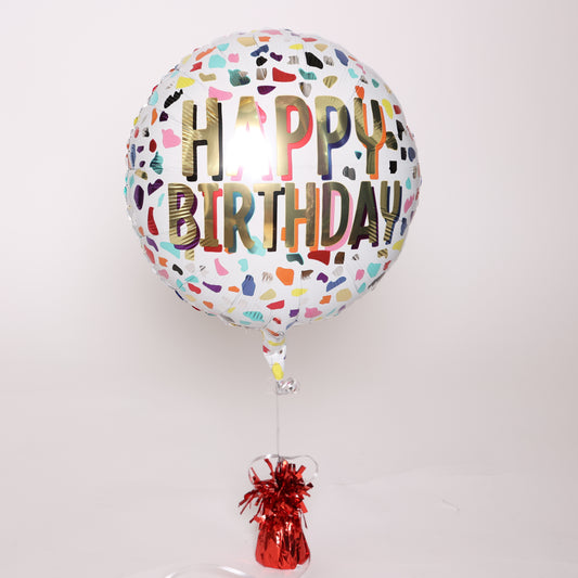 Happy Birthday Round Balloon, 18in