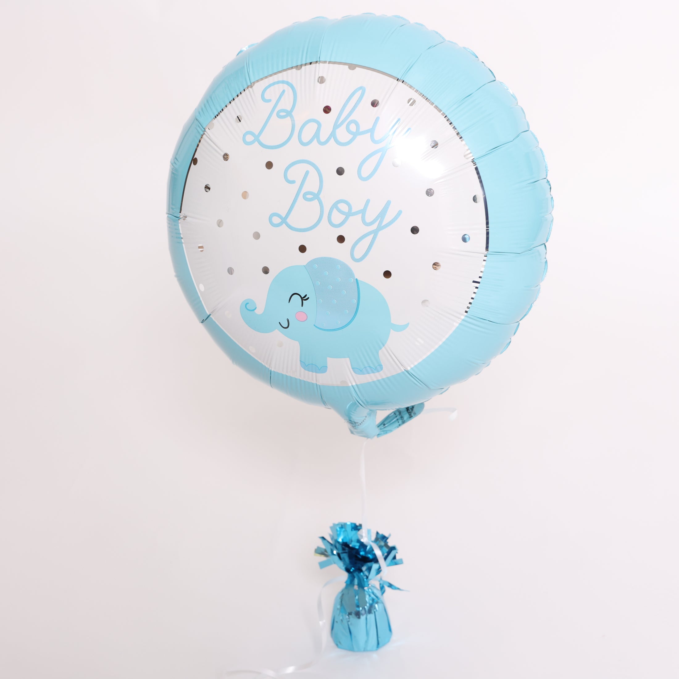 Baby Boy Elephant Round Balloon, 18in