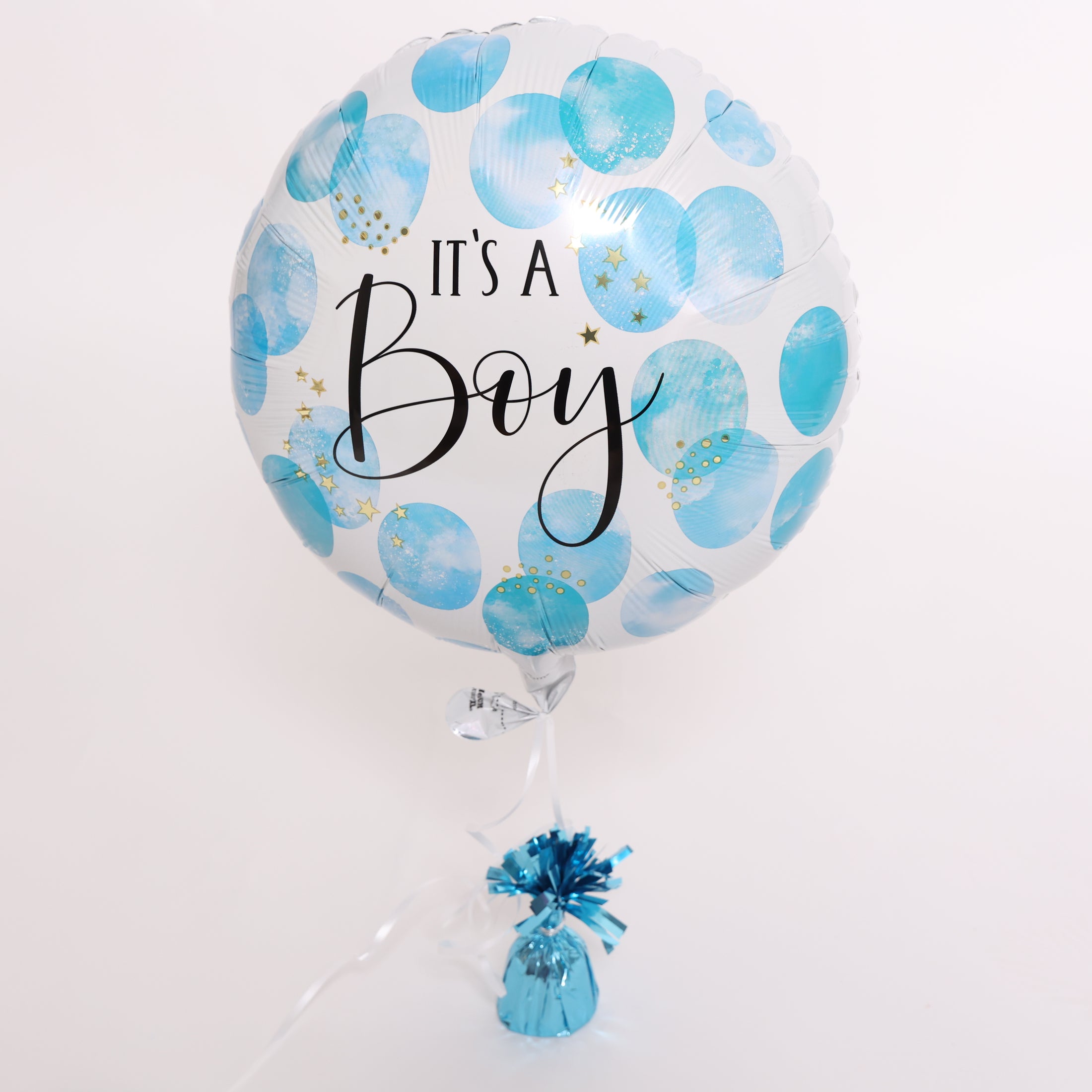 It's a Boy Blue Watercolor Round Balloon, 18in