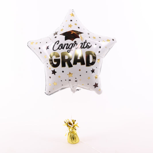 Congrats Grad Star Balloon, 19in