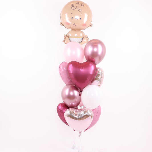 Welcome Baby Balloon Bouquet - Pink