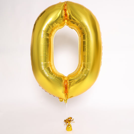 Gold Number Balloon, 34in