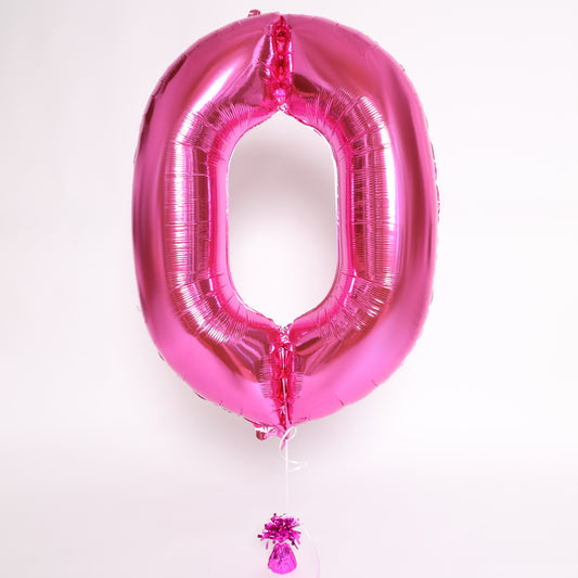 Pink Number Balloon, 34in