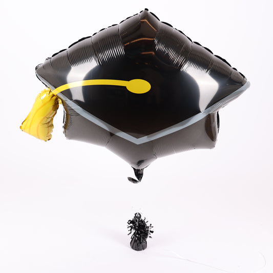 Black Graduation Cap Balloon, 31in