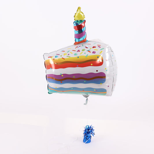 Birthday Cake Slice Balloon, 19in x 25in