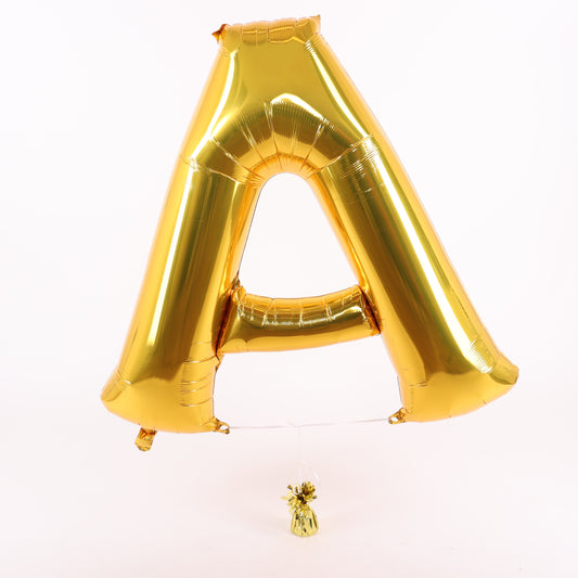 Gold Letter Balloon, 34in