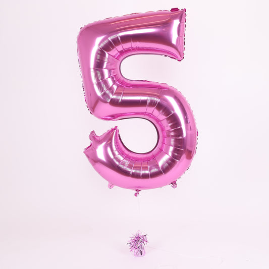 Pink Number Balloon, 34in
