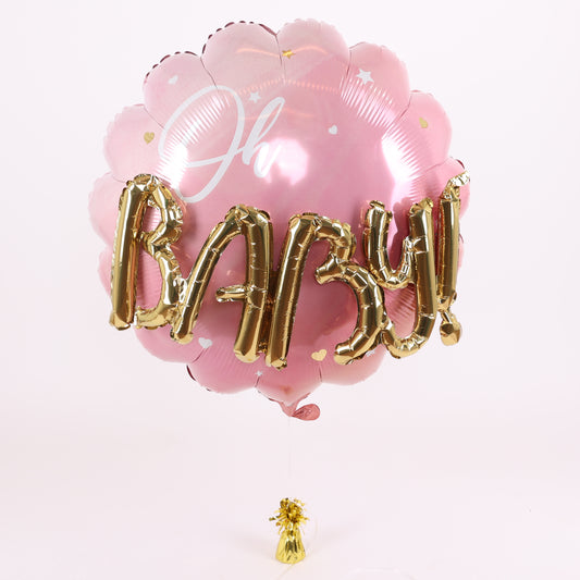 Pink Oh Baby 3D Balloon, 30in