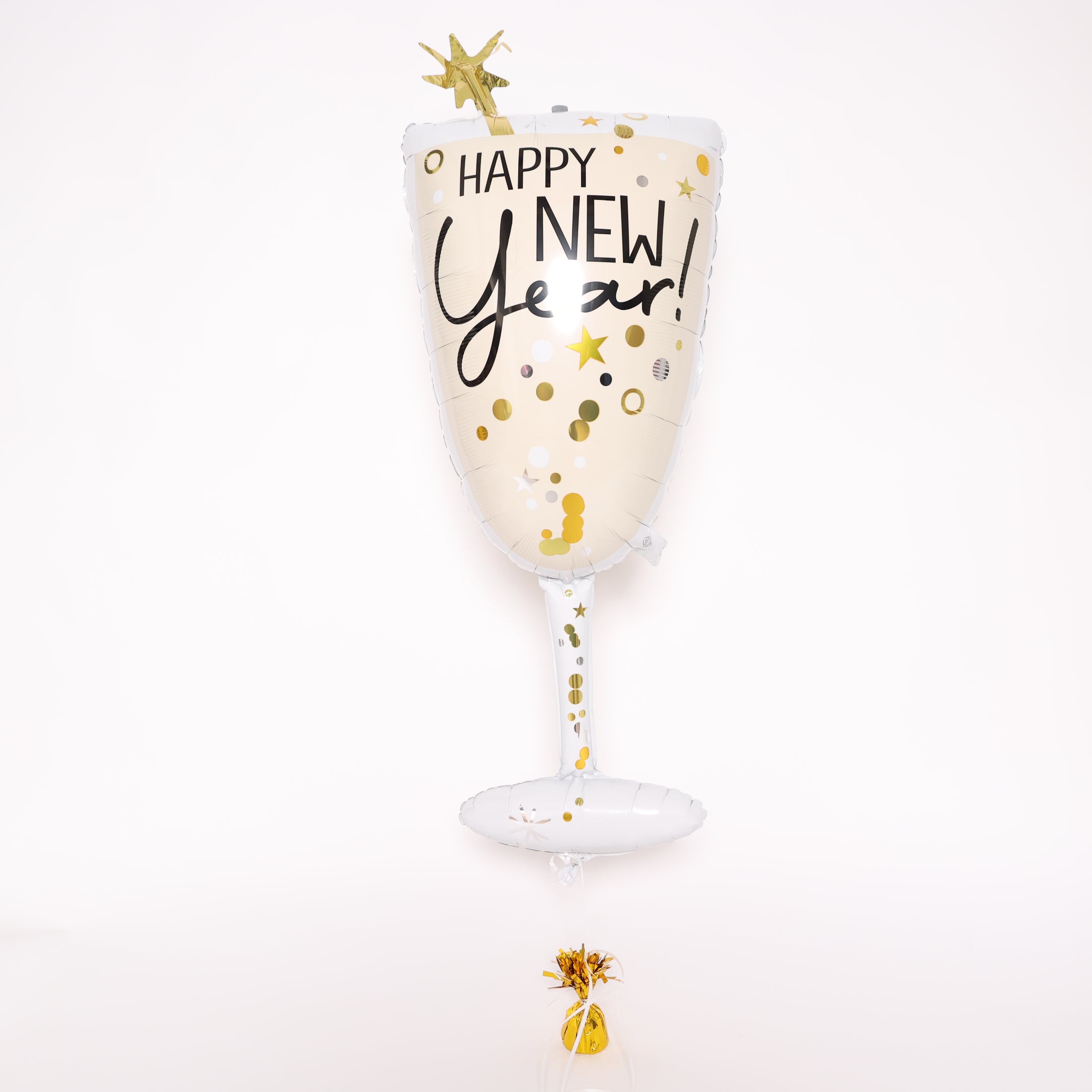 Happy New Year Bubbly Glass Balloon, 40in